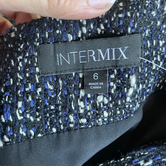 NWOT Intermix Danny Fringed Tweed Mini Skirt - Picture 4 of 5